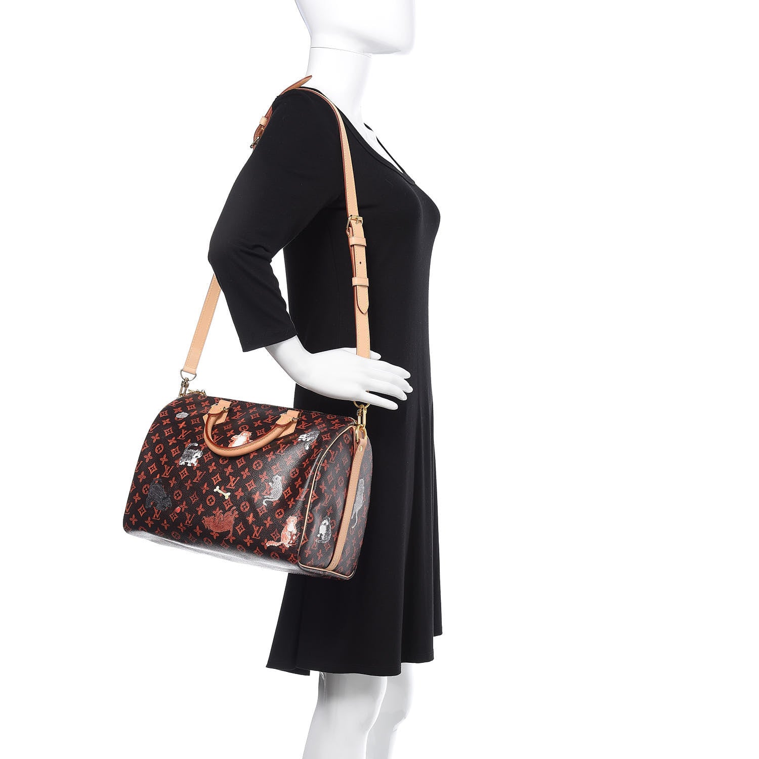 Louis Vuitton Catogram Speedy Bandouliere 30 Marron 2 of 9