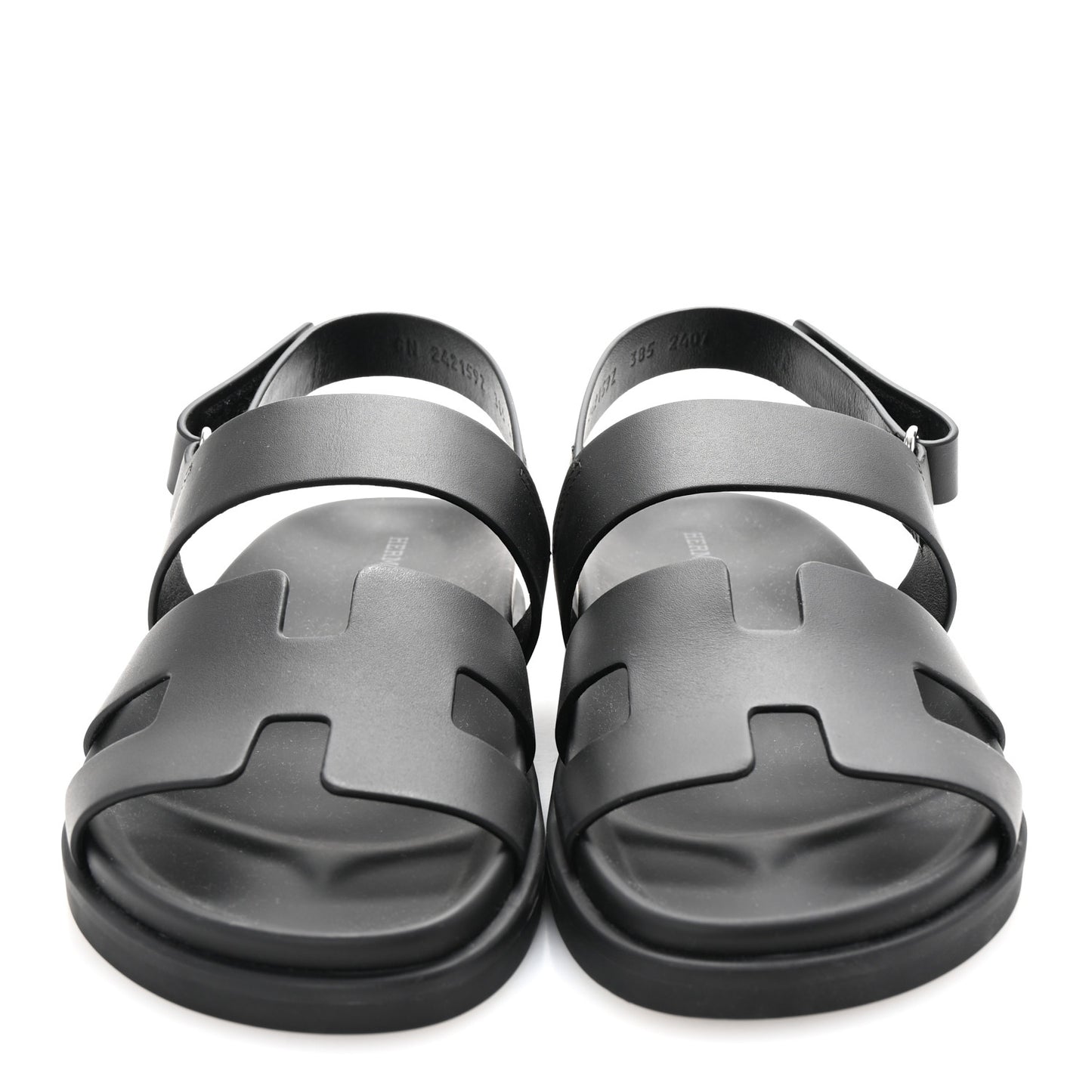 Calfskin Womens Genius Sandals 38.5 Black