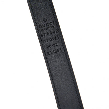 Gucci Moon Calfskin Pearl Double G 20mm Belt 80 32 Black Cream 5 of 5