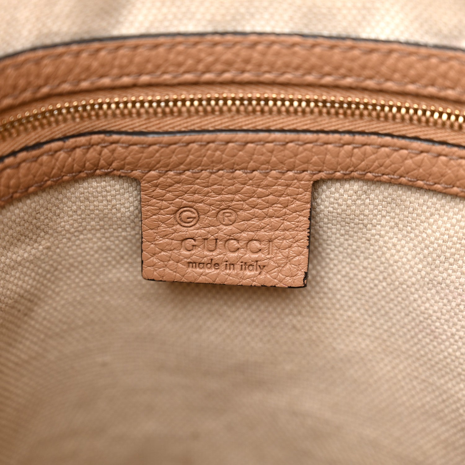 Gucci Pebbled Calfskin Large Soho Hobo Camelia 6 of 14
