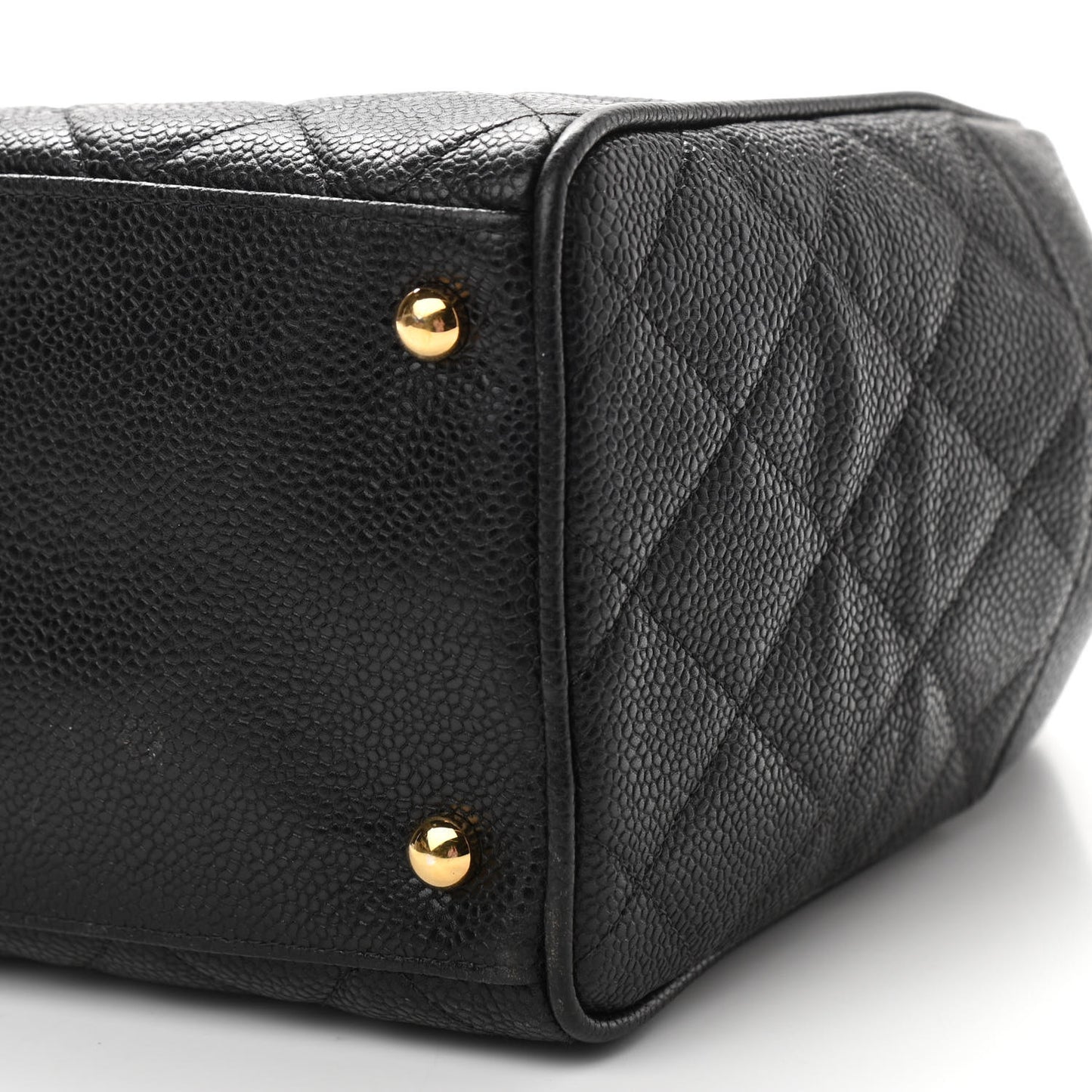 Caviar Quilted Large Bowler Black