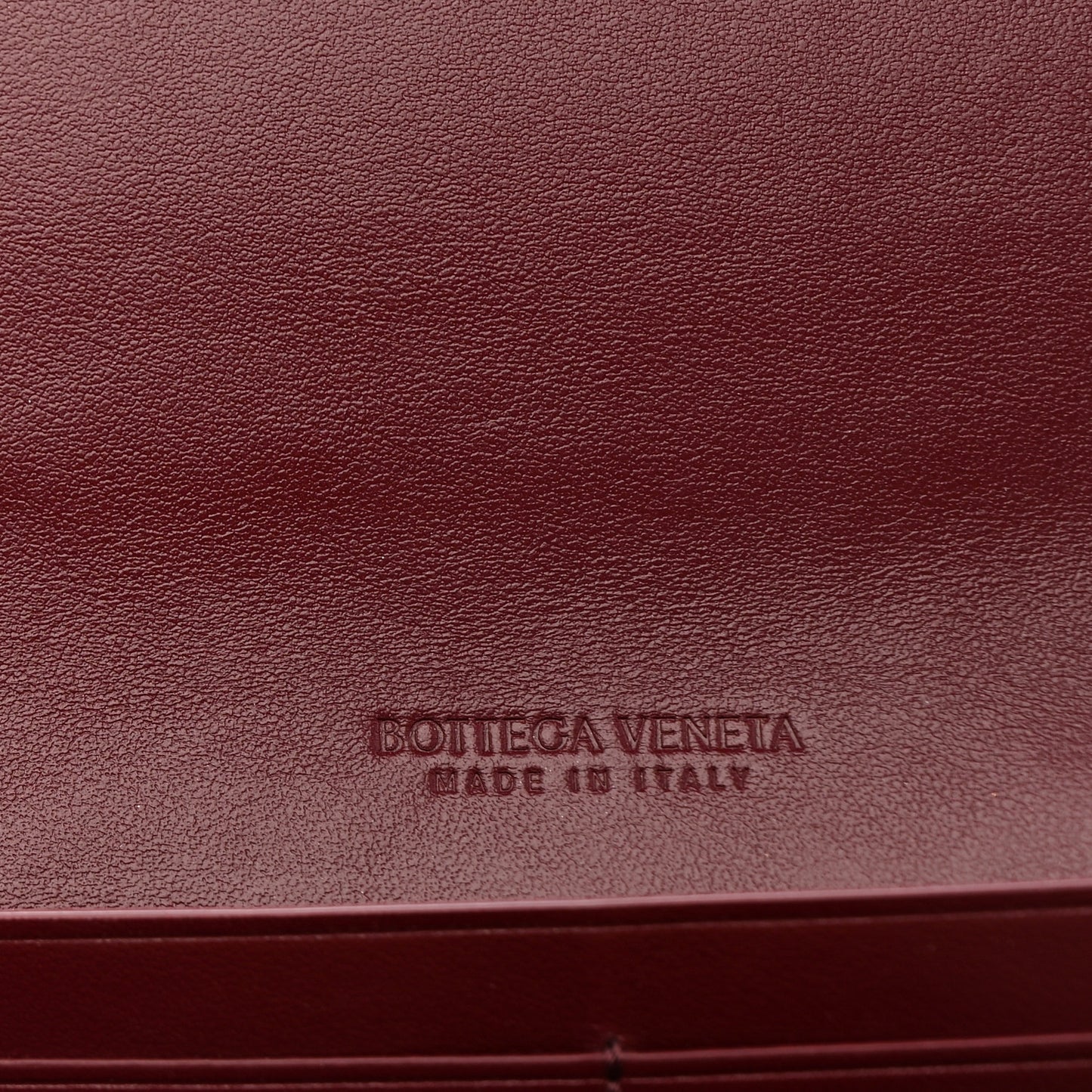 Nappa Intrecciato Flap Wallet Bordeaux
