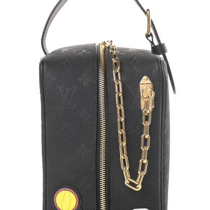Louis Vuitton X NBA Calfskin Monogram Embossed Cloakroom Dopp Kit Black 7 of 9