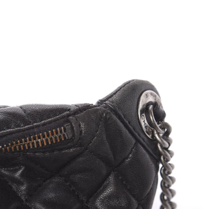 Chanel Lambskin Quilted Banane Waist Bag Fanny Pack Black 15 of 18