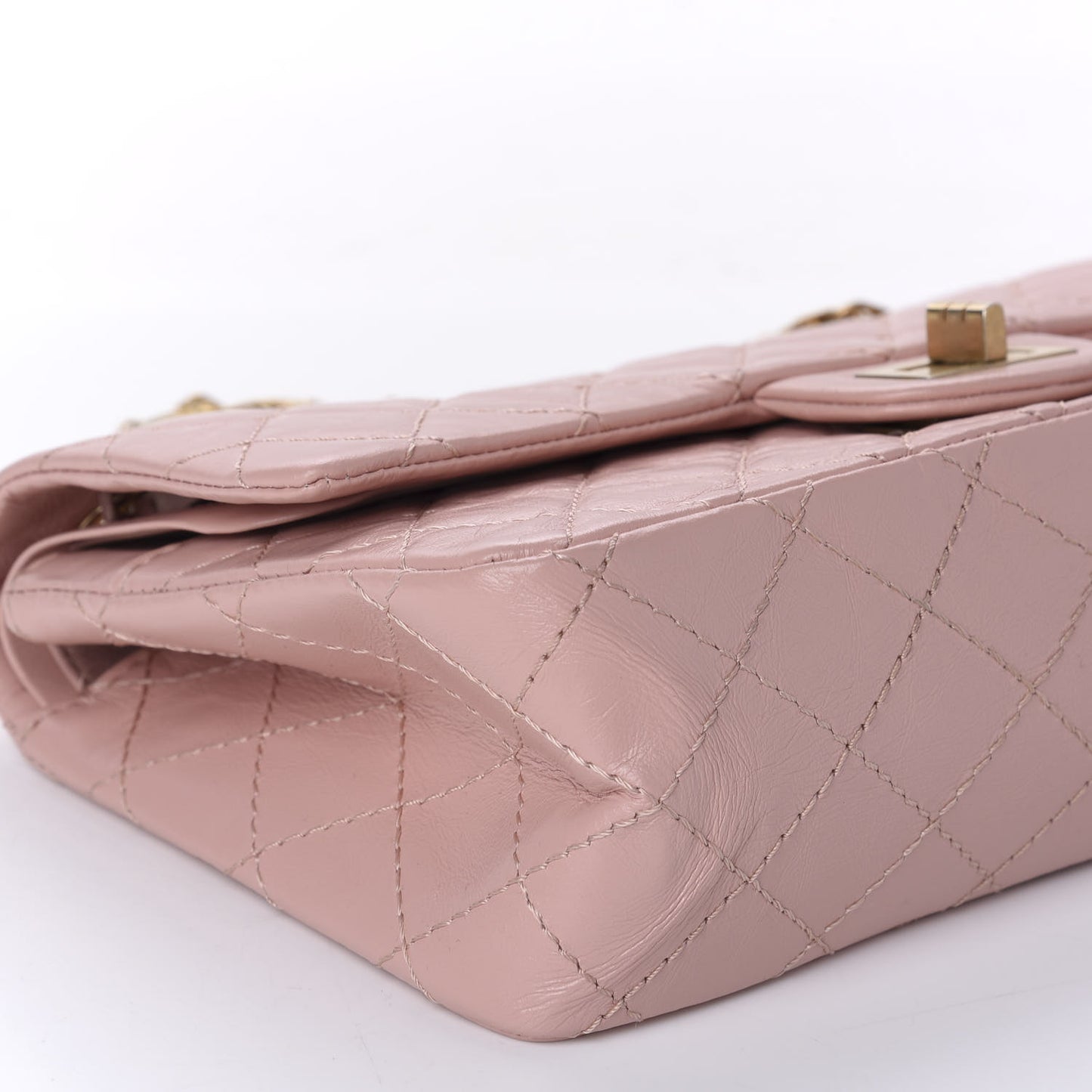 Aged Calfskin Quilted 2.55 Reissue 225 Flap Pink