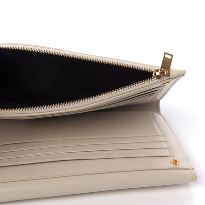 Saint Laurent Smooth Shiny Calfskin Monogram Uptown Wallet Crema Soft 8 of 12