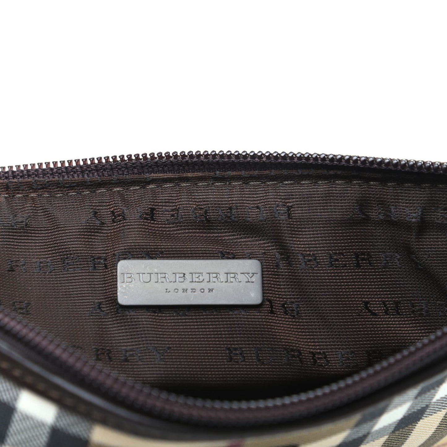 House Check Pouch Brown