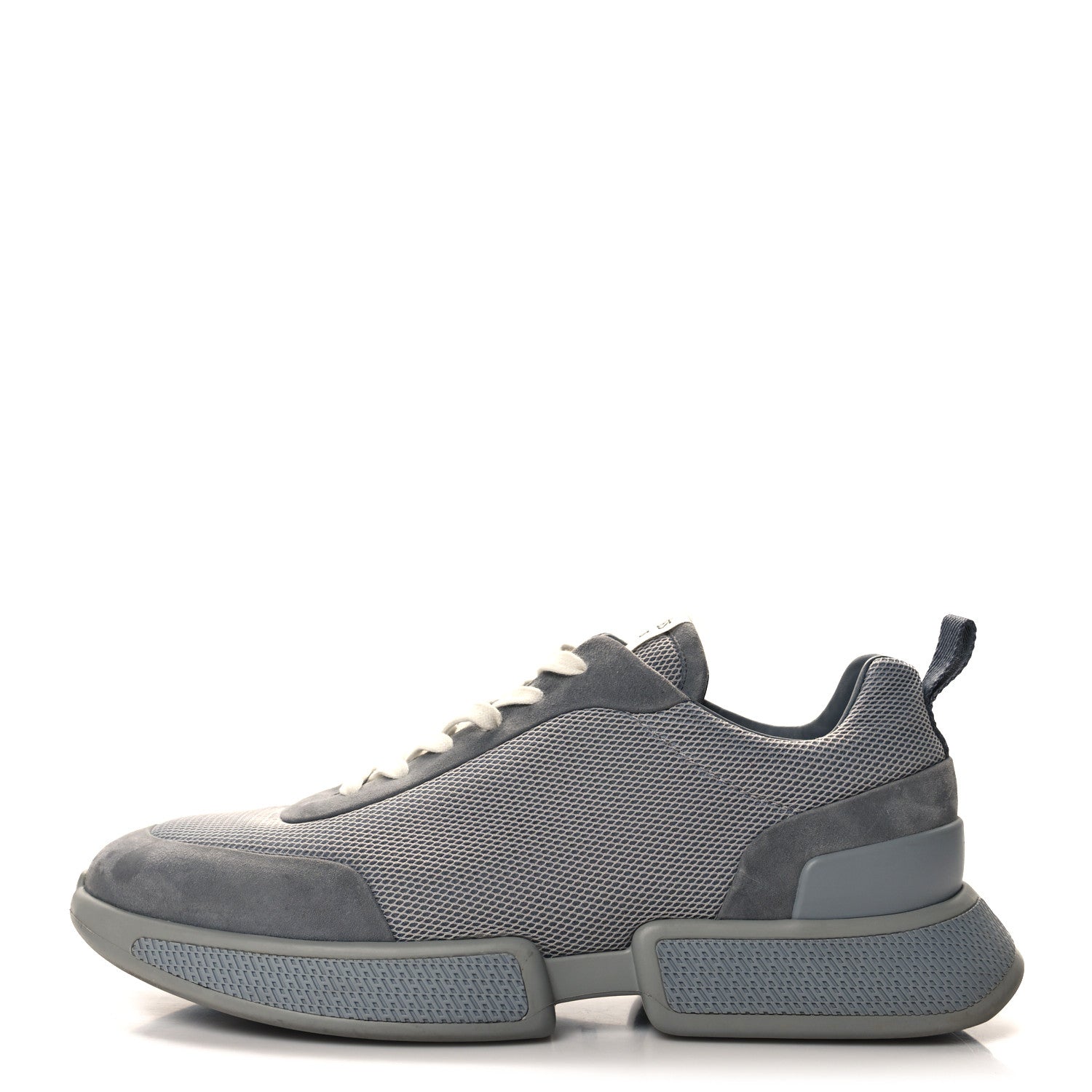 Hermes Technical Canvas Suede Goatskin Mens Drift Sneakers 43.5 Gris Fume 1 of 8