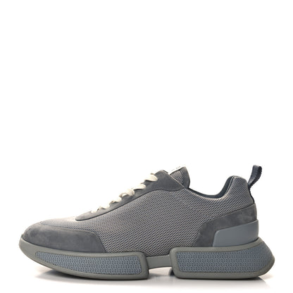 Hermes Technical Canvas Suede Goatskin Mens Drift Sneakers 43.5 Gris Fume 1 of 8