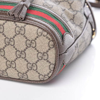 Gucci GG Supreme Monogram Web Mini Ophidia Bucket Bag Brown 6 of 10