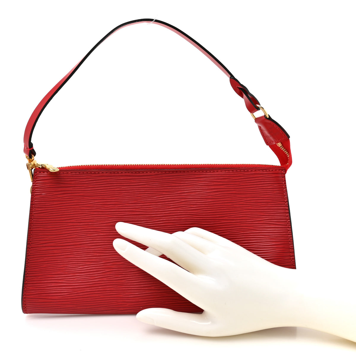 Louis Vuitton Epi Pochette Accessories 24 Castillan Red 2 of 10