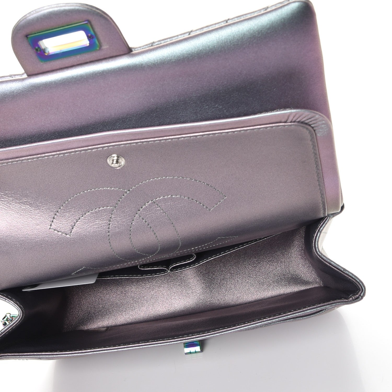 Chanel Iridescent Lambskin Chevron Quilted 2.55 Reissue 225 Flap Light Purple 6 of 9