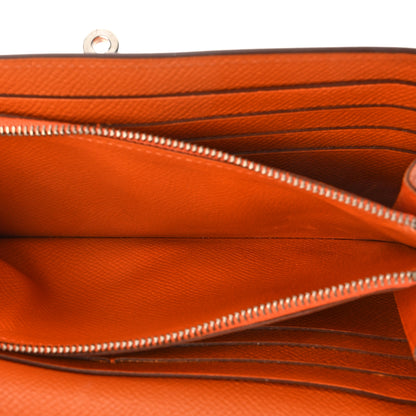 Hermes Epsom Kelly Longue Wallet Orange 6 of 14