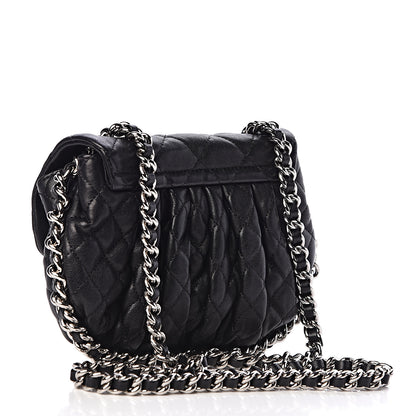 Chanel Washed Lambskin Quilted Mini Chain Around Flap Black 3 of 11