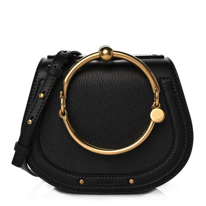 Chloe Calfskin Suede Small Nile Bracelet Bag Black 1 of 11