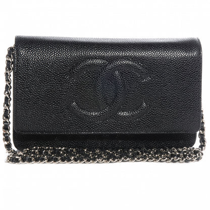 Chanel Caviar Wallet on Chain WOC Black 1 of 9