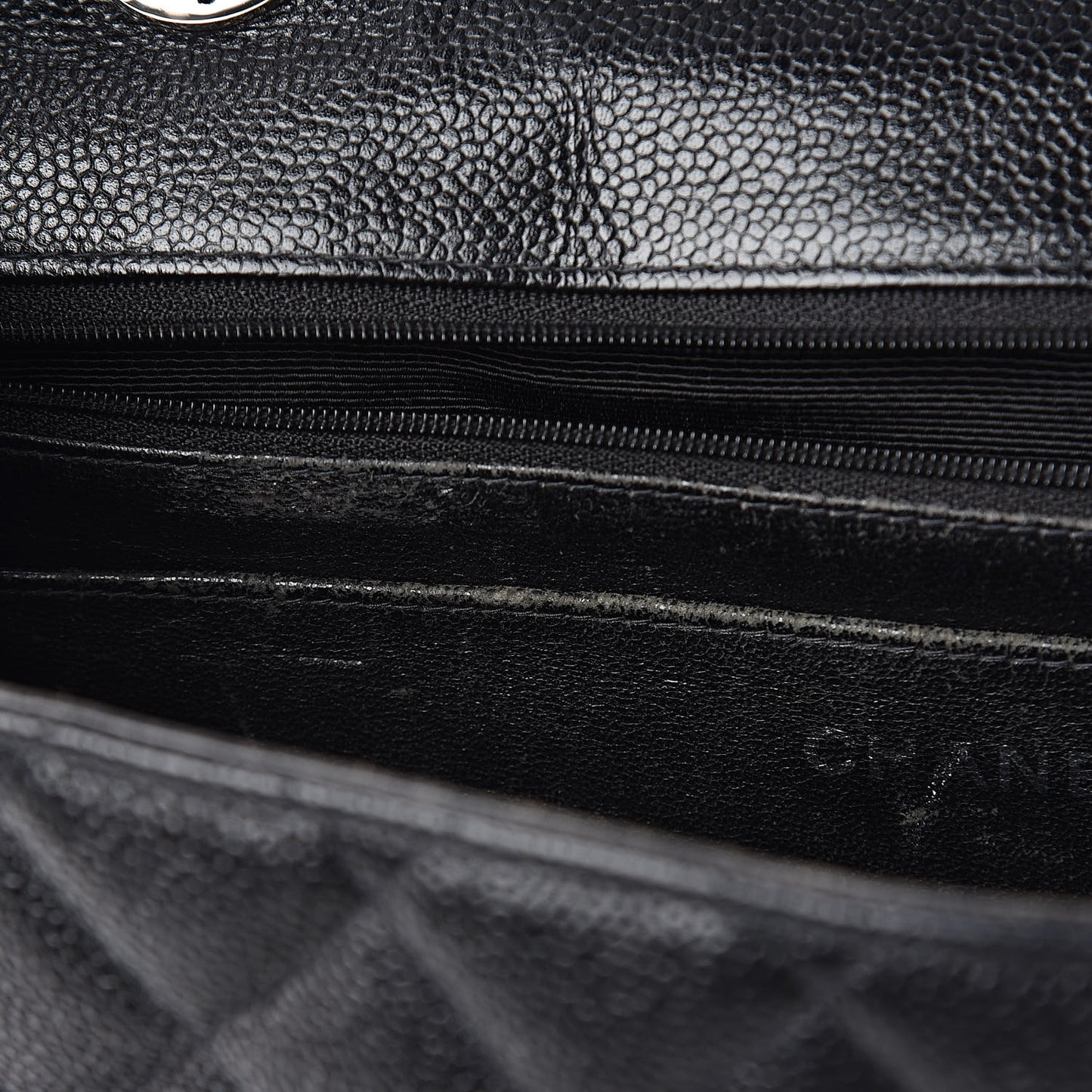Caviar Jumbo Single Flap Black