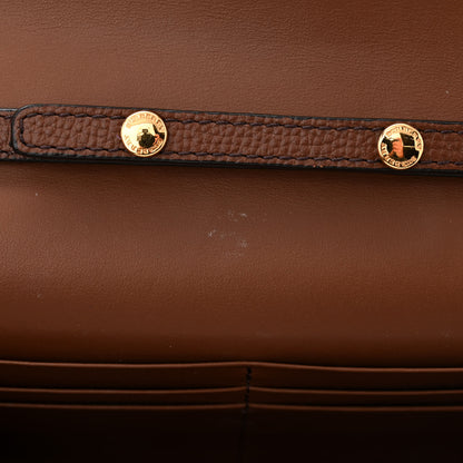 Burberry Derby Calfskin House Check Henley Wallet On Chain Tan 12 of 12