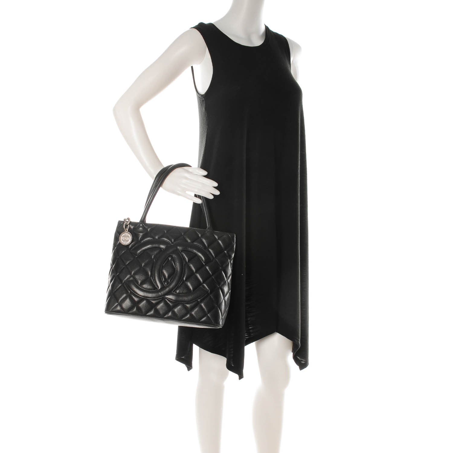 Chanel Caviar Quilted Medallion Tote Black 4 of 11