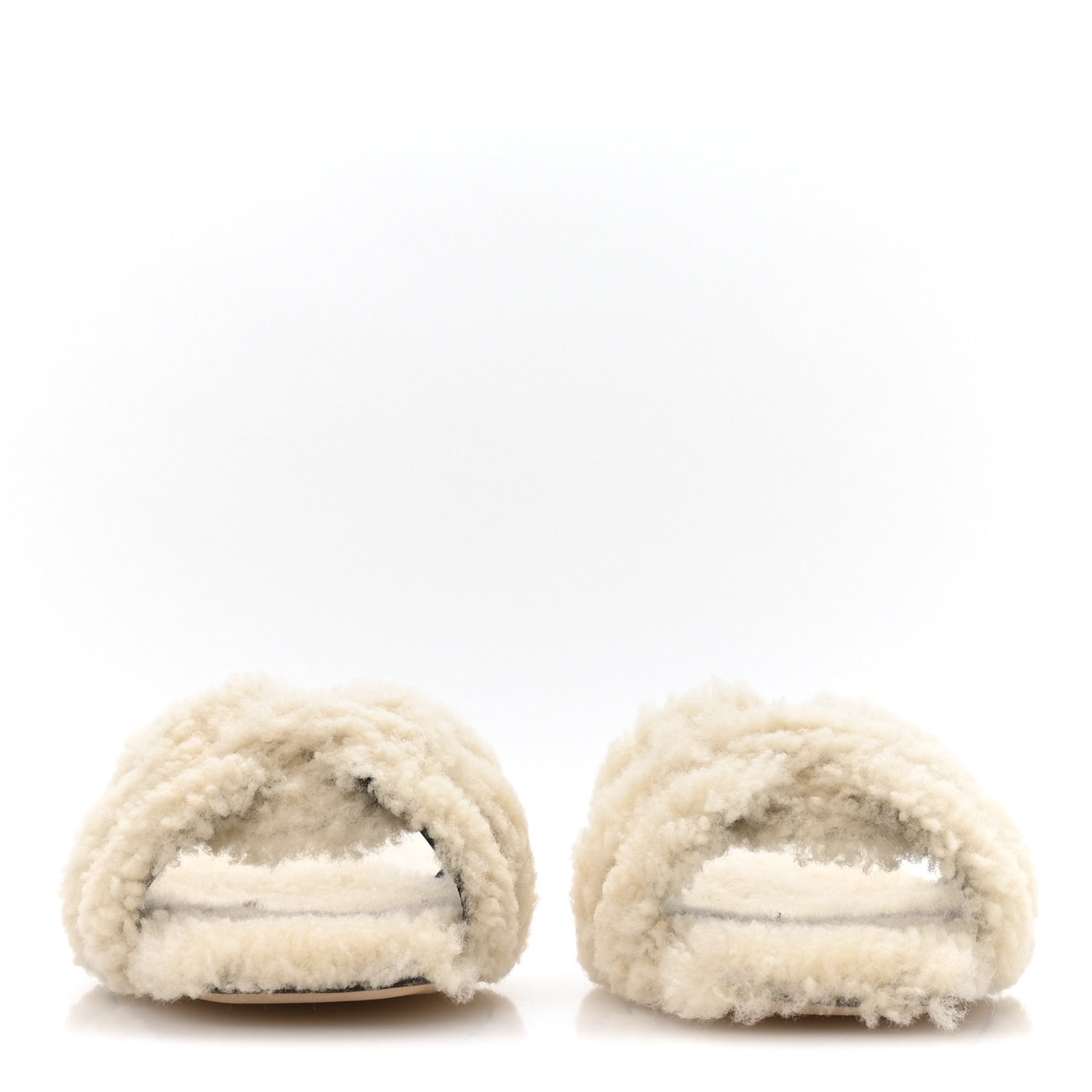 Saint Laurent Shearling Tribute 05mm Sandals 36.5 Naturale 3 of 9