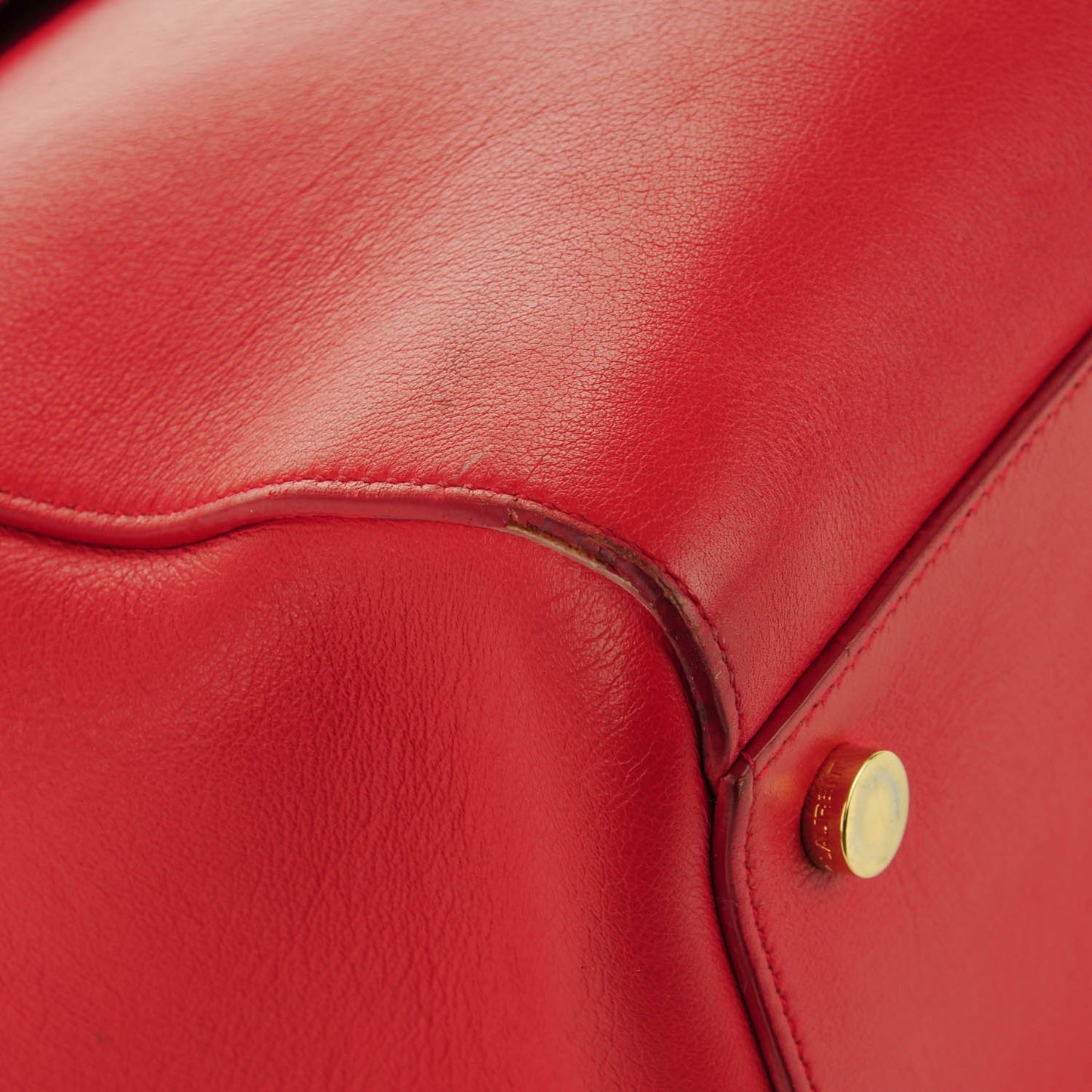 Calfskin Medium Moujik Top Handle Bag Lipstick Red