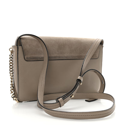 Chloe Suede Calfskin Small Faye Shoulder Bag Motty Grey 3 of 14