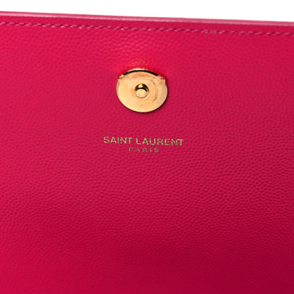 Saint Laurent Grain De Poudre Medium Monogram Kate Satchel Lipstick Fuchsia 7 of 16