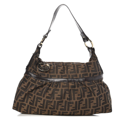 Fendi Zucca Cuoio Lucido Chef Hobo Tobacco Moro 1 of 10