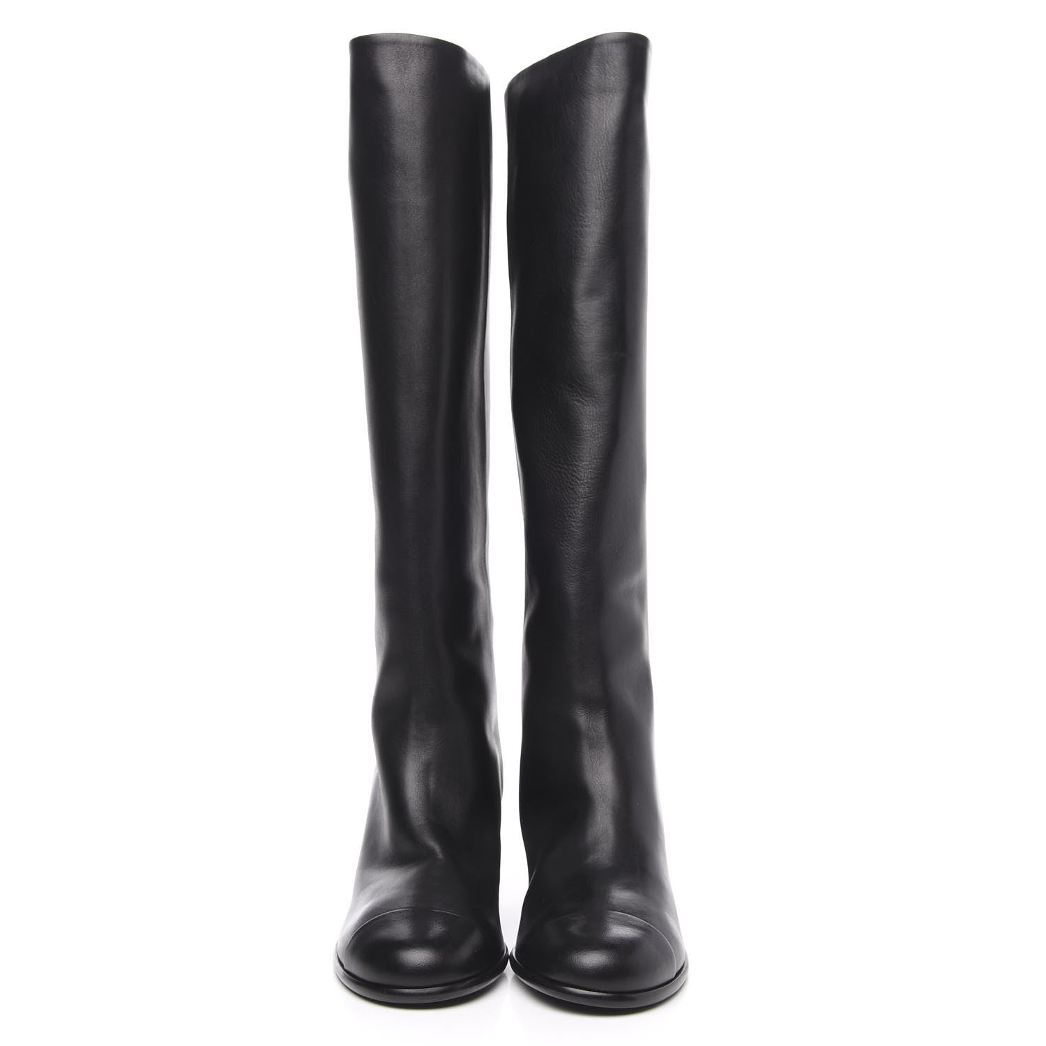 Chanel Calfskin CC High Boots 40 Black 2 of 6