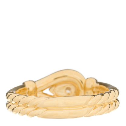 David Yurman 18K Yellow Gold Diamond Thoroughbred Loop Ring 54 6.75 4 of 4