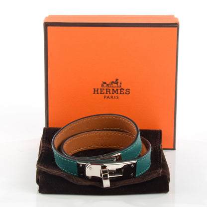 Hermes Swift Kelly Double Tour Bracelet XS Malachite 7 of 7