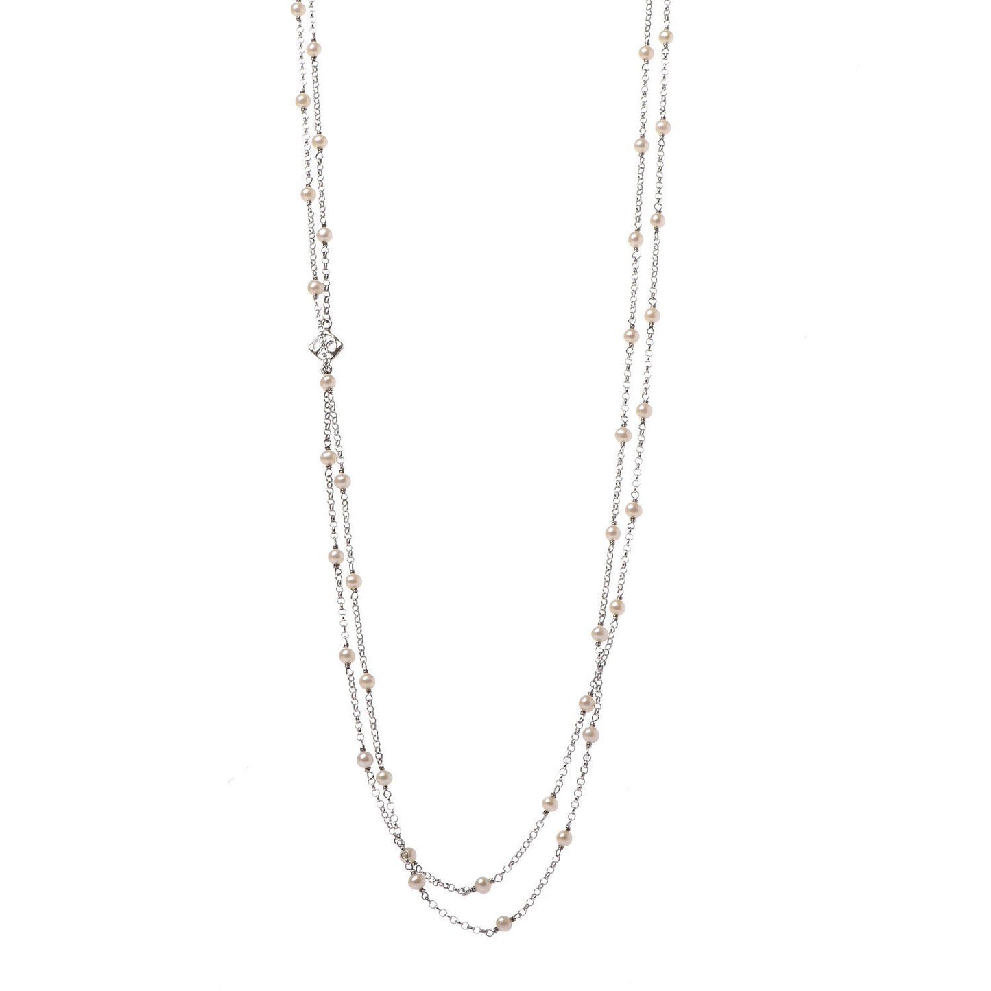 Sterling Silver Freshwater Pearl Bead Chain Necklace