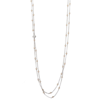 David Yurman Sterling Silver Freshwater Pearl Bead Chain Necklace 1 of 4