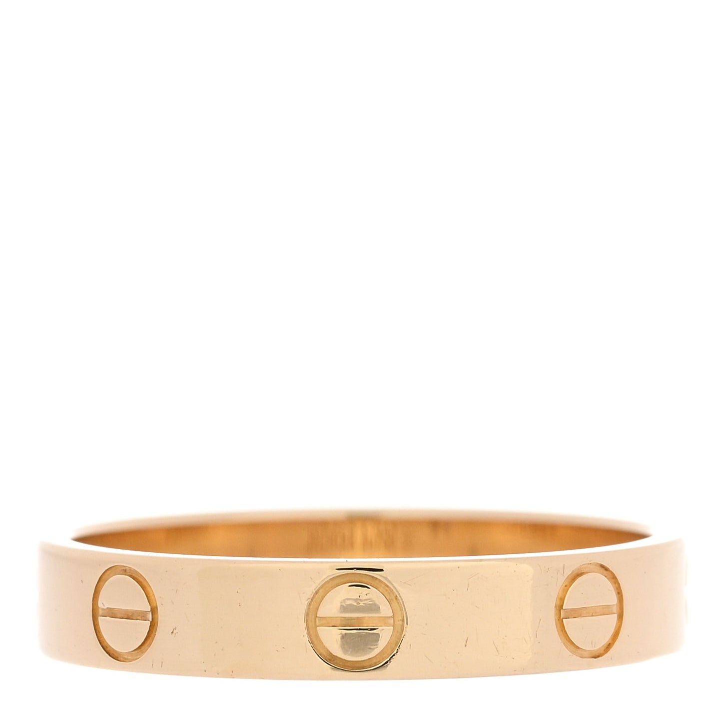 18K Yellow Gold 3.5mm LOVE Wedding Band Ring 55 7.25