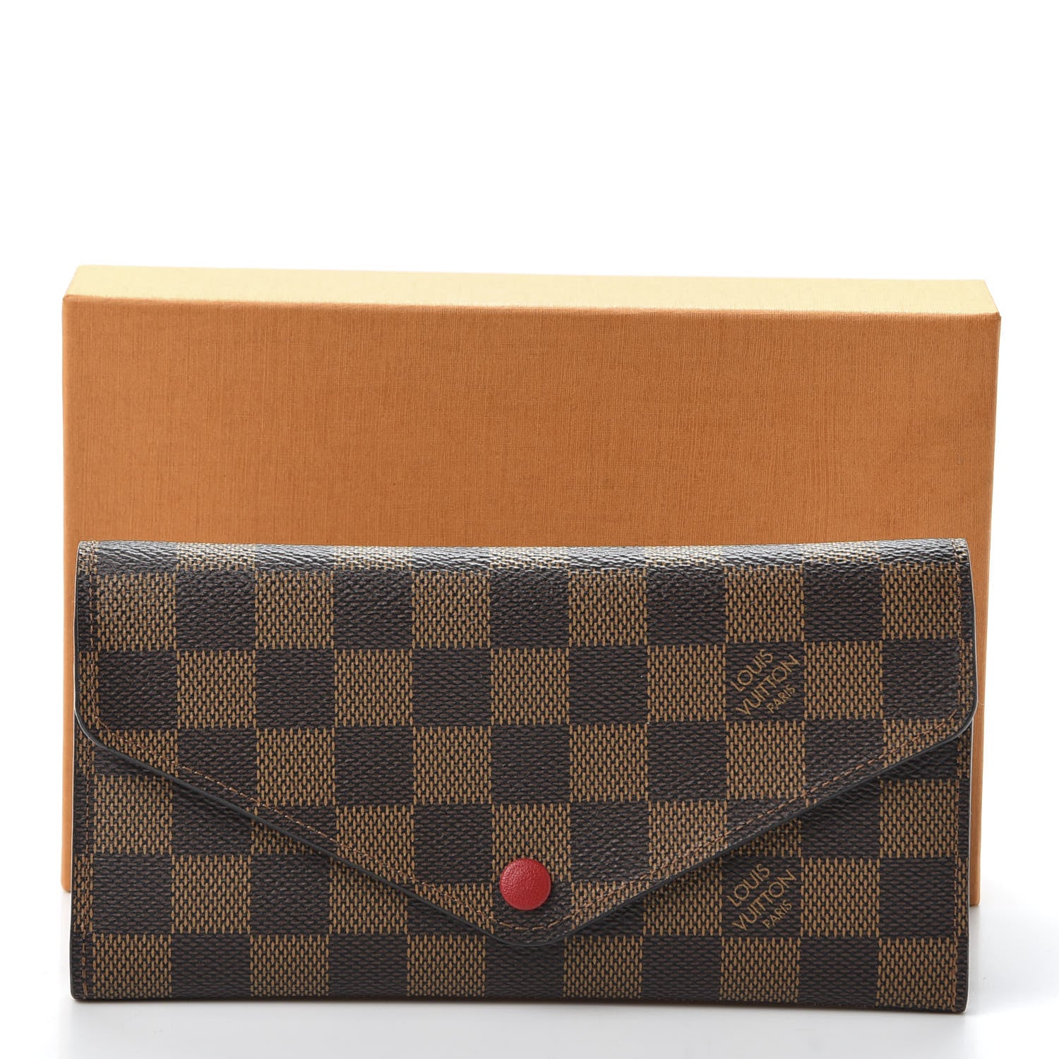 Louis Vuitton Damier Ebene Josephine Wallet Red 9 of 9