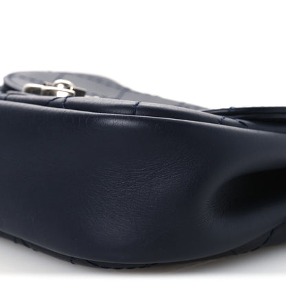 Chanel Calfskin Stitch CC Small Flap Navy Blue 10 of 11