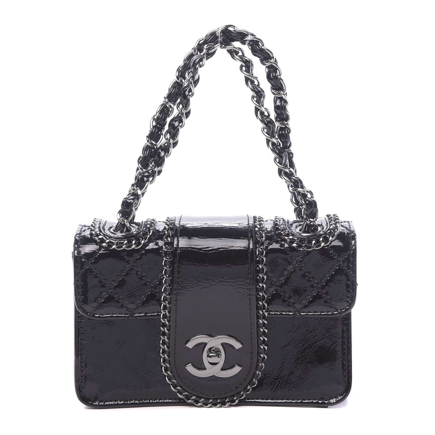 Chanel Patent Mini Madison Flap Black 1 of 11