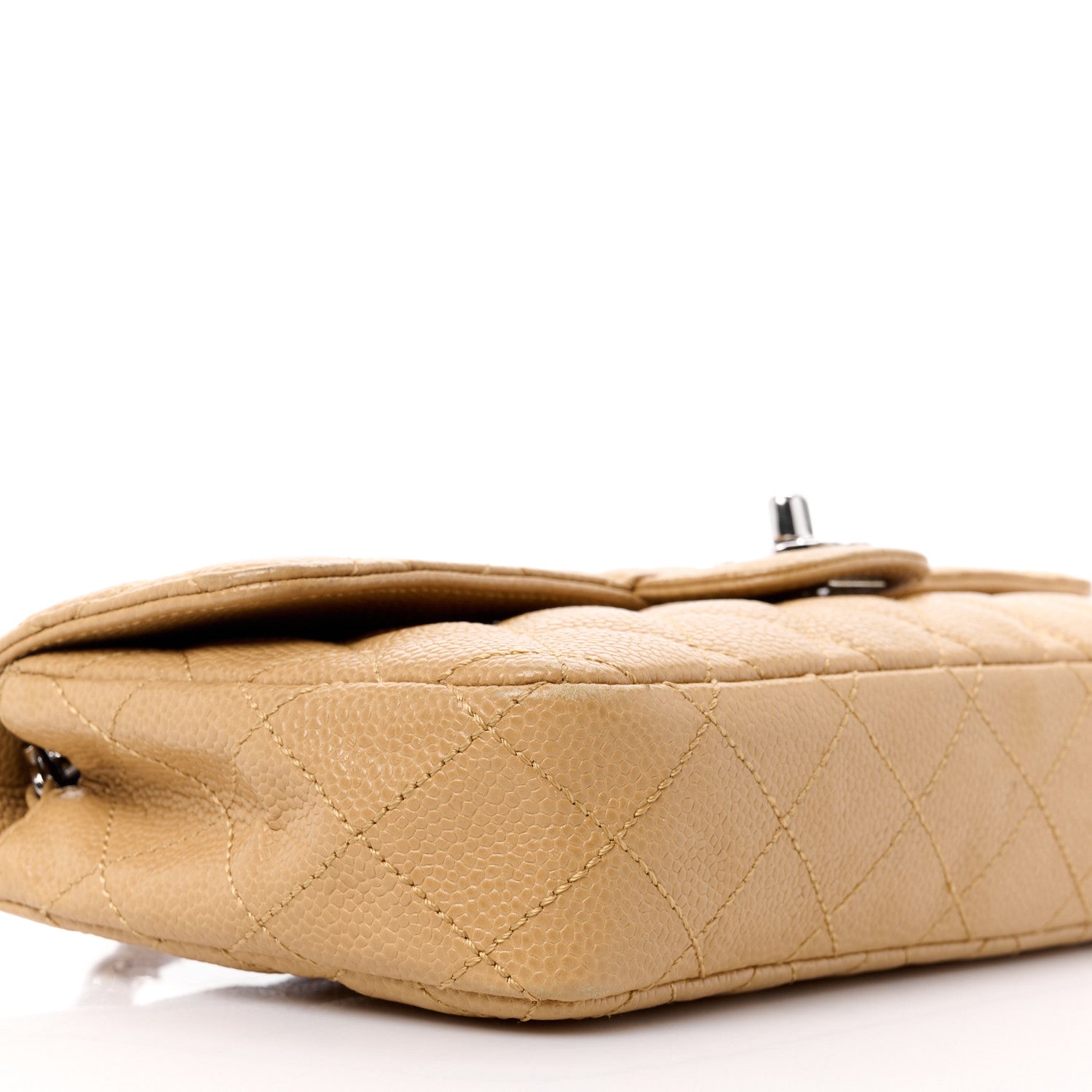 Chanel Caviar Quilted East West Flap Beige 10 of 11