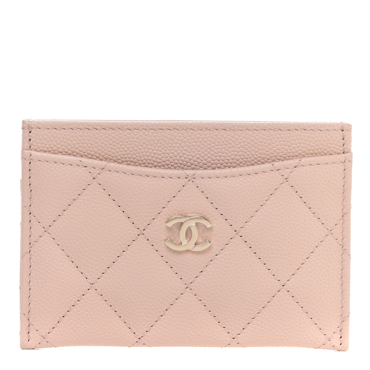 Chanel Caviar Quilted Card Holder Light Beige 1 of 10