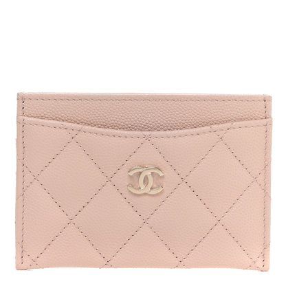 Chanel Caviar Quilted Card Holder Light Beige 1 of 10