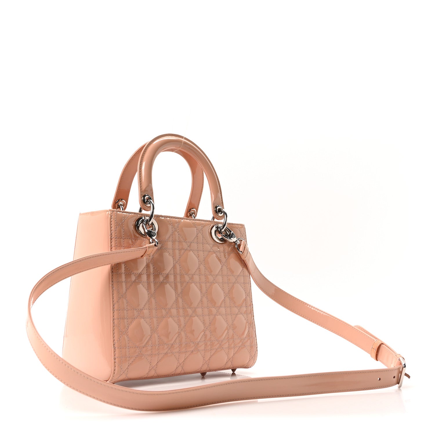 Christian Dior Patent Cannage Medium Lady Dior Light Pink 3 of 10