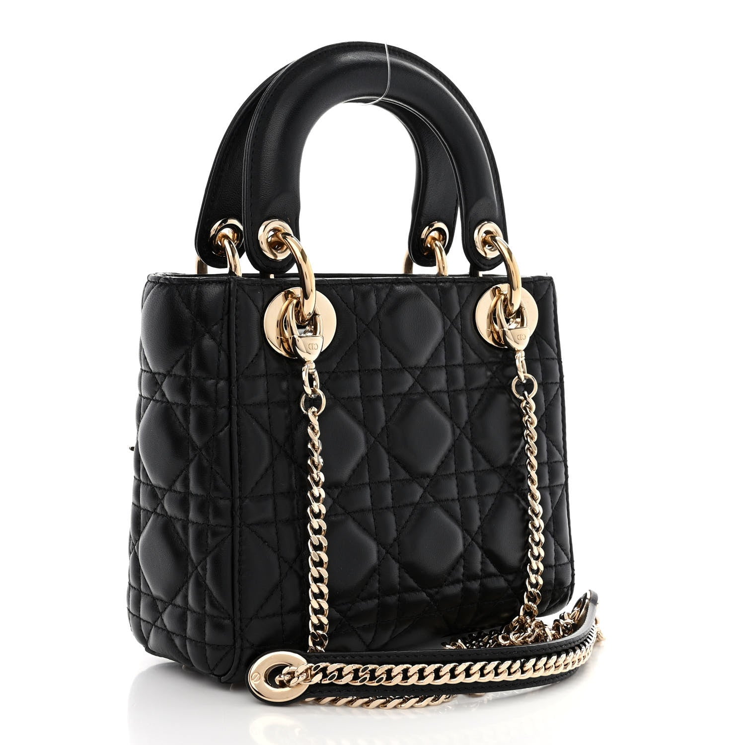 Christian Dior Lambskin Cannage Mini Lady Dior Black 3 of 13