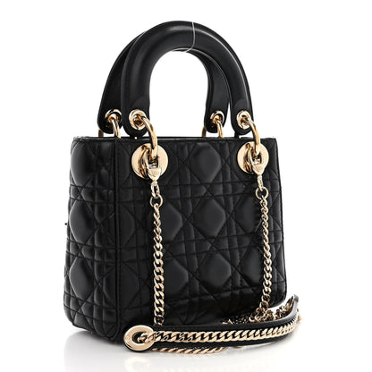 Christian Dior Lambskin Cannage Mini Lady Dior Black 3 of 13