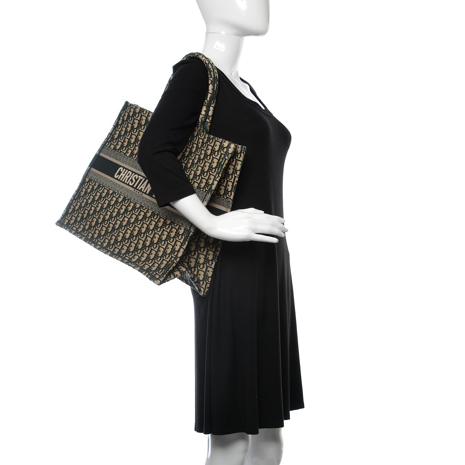 Christian Dior Oblique Large Book Tote Vert Multicolor 2 of 10