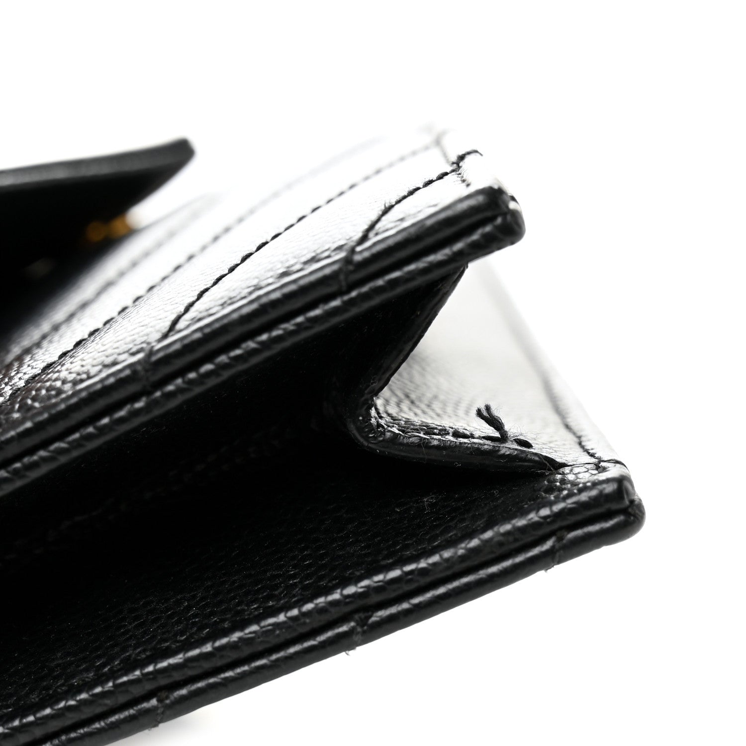 Saint Laurent Grain De Poudre Matelasse Chevron Monogram Envelope Chain Wallet Black 12 of 13