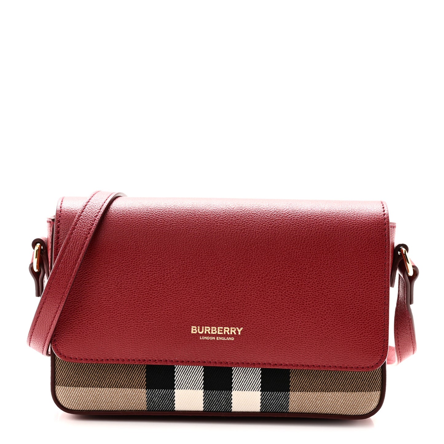 Grained Calfskin House Check Tartan Mix New Hampshire Military Red