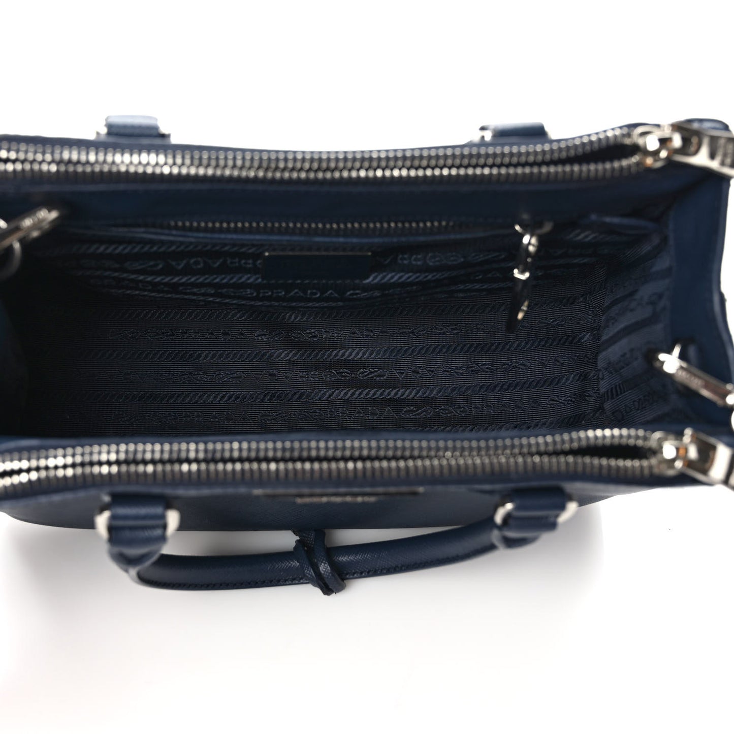 Saffiano Vernice Mini Galleria Double Zip Tote Baltico