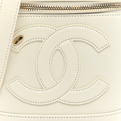 Chanel Lambskin Timeless Vanity Cosmetic Case White 8 of 10