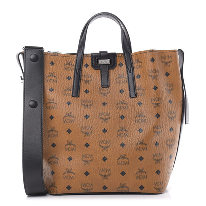 MCM Visetos Small Gunta Shopper Cognac Black 3 of 11
