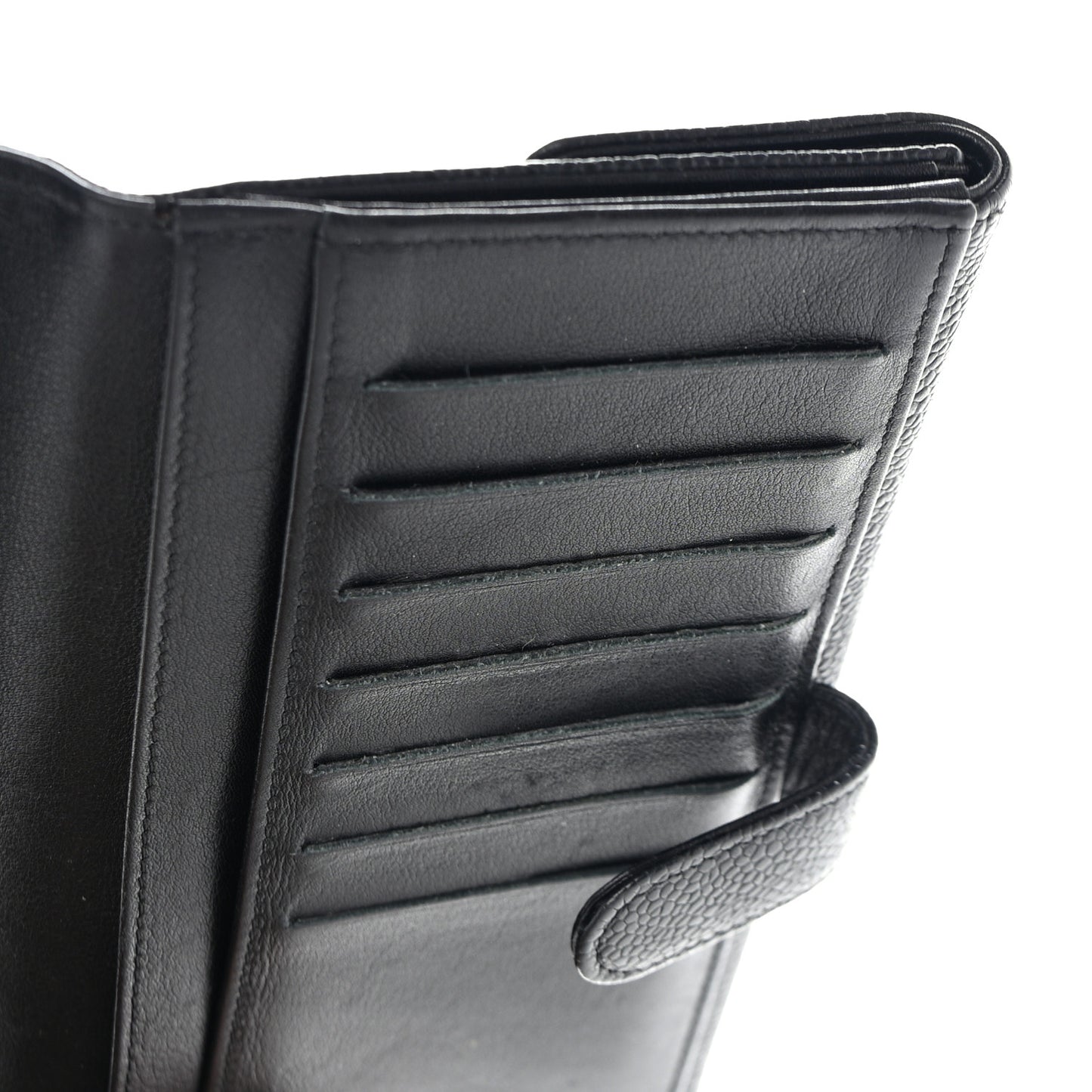 Caviar Timeless CC French Long Wallet Black